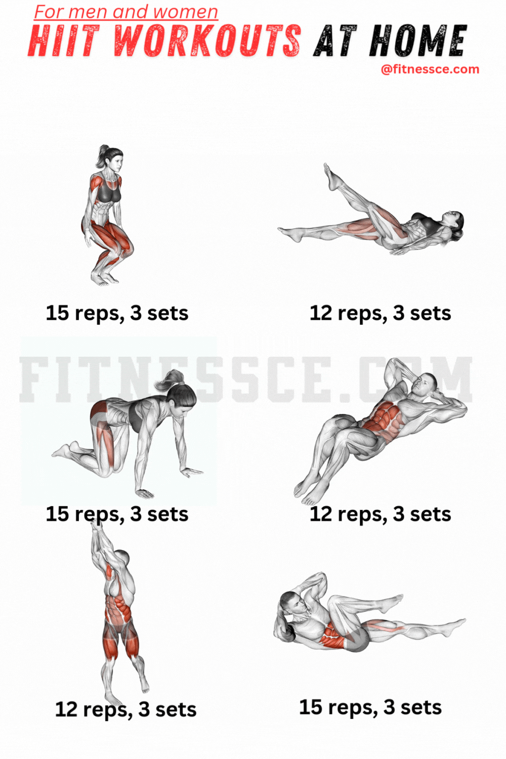 HIIT Workouts at Home
For men and women